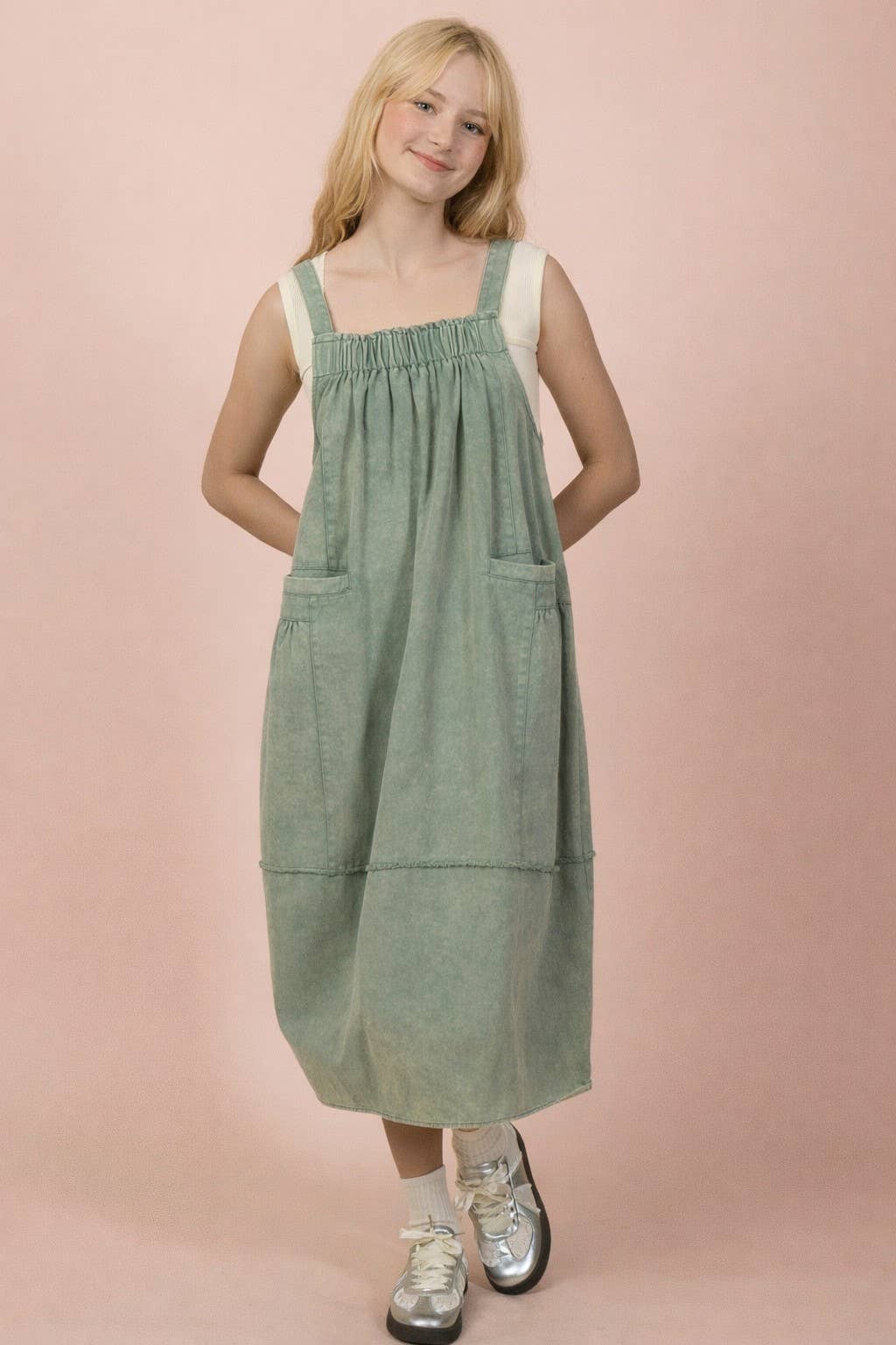 Sage Overall Dress