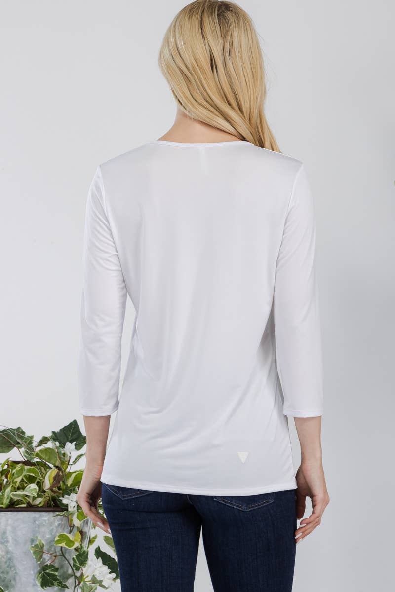 CLASSIC 3/4 SLEEVE CREW NECK Layering Top