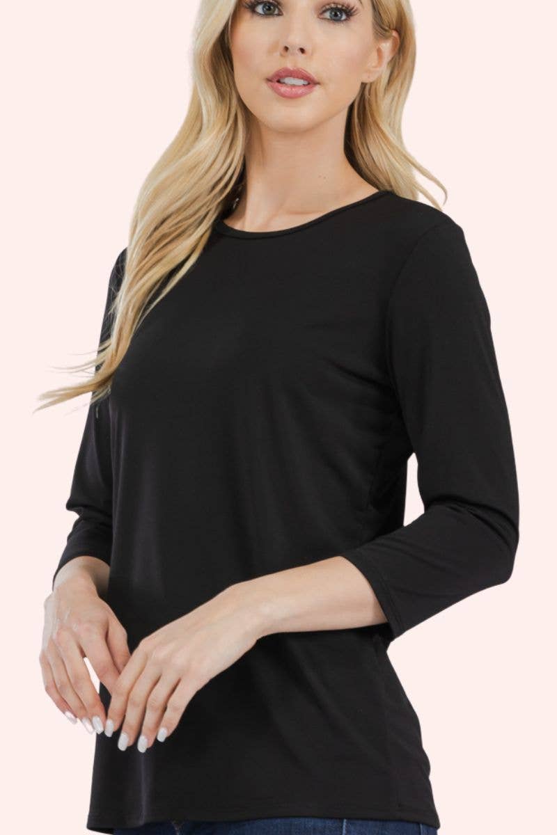 CLASSIC 3/4 SLEEVE CREW NECK Layering Top