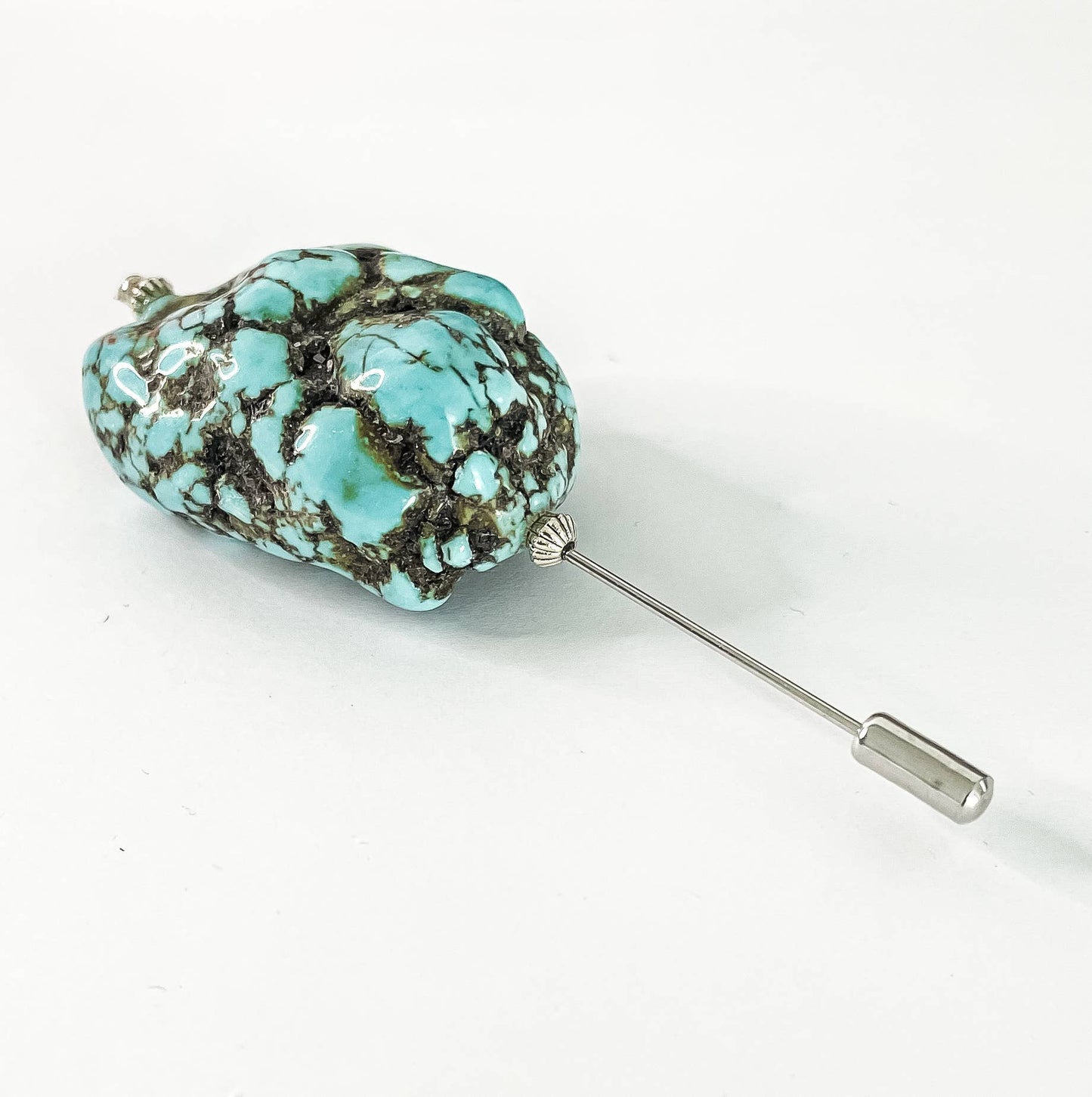 Rio Alamo Nugget: Turquoise Magnesite Stick Hat Pin 04 RTS*