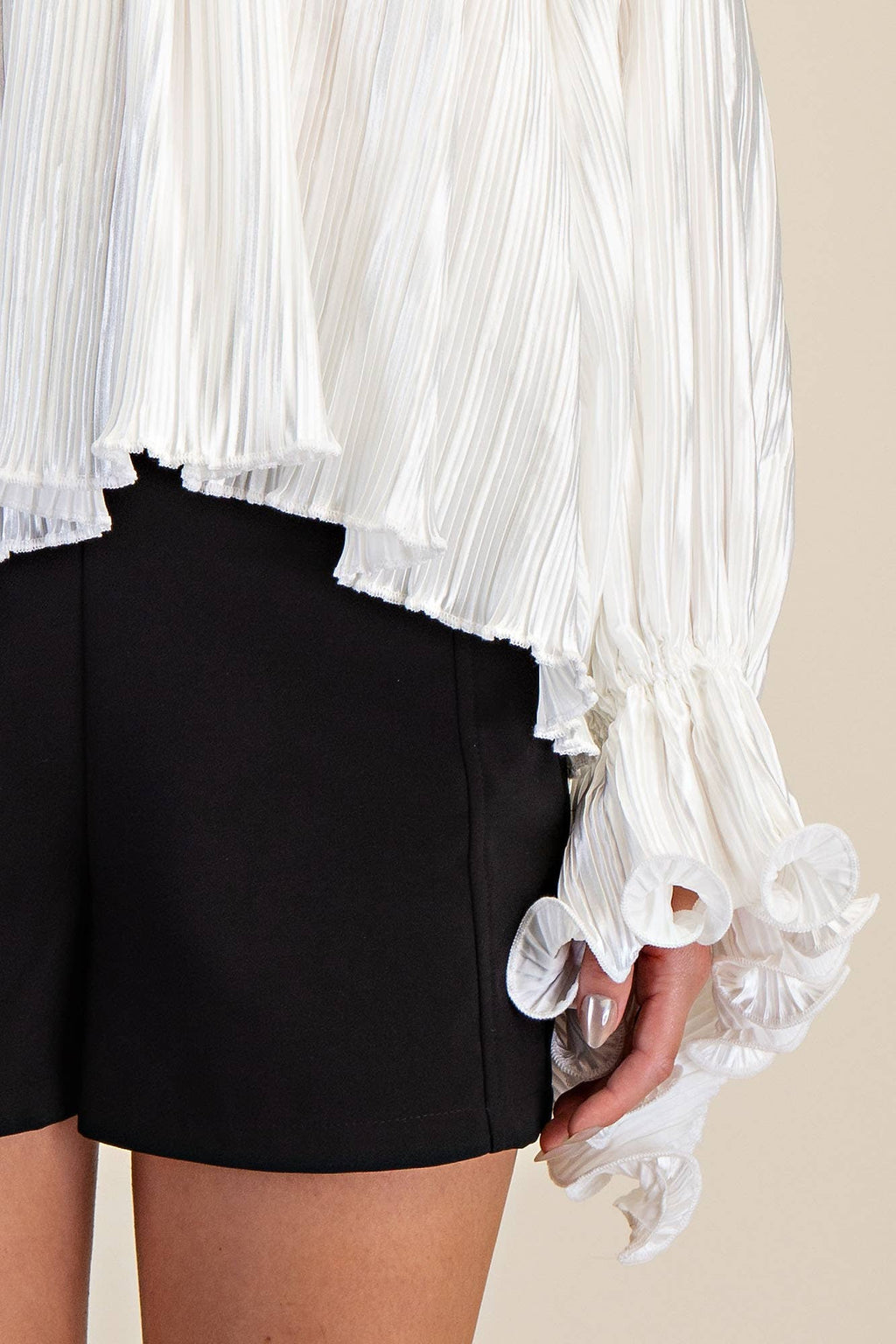 Pleated Full Ruffles Top