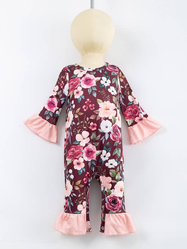 Crimson Rose Baby Romper