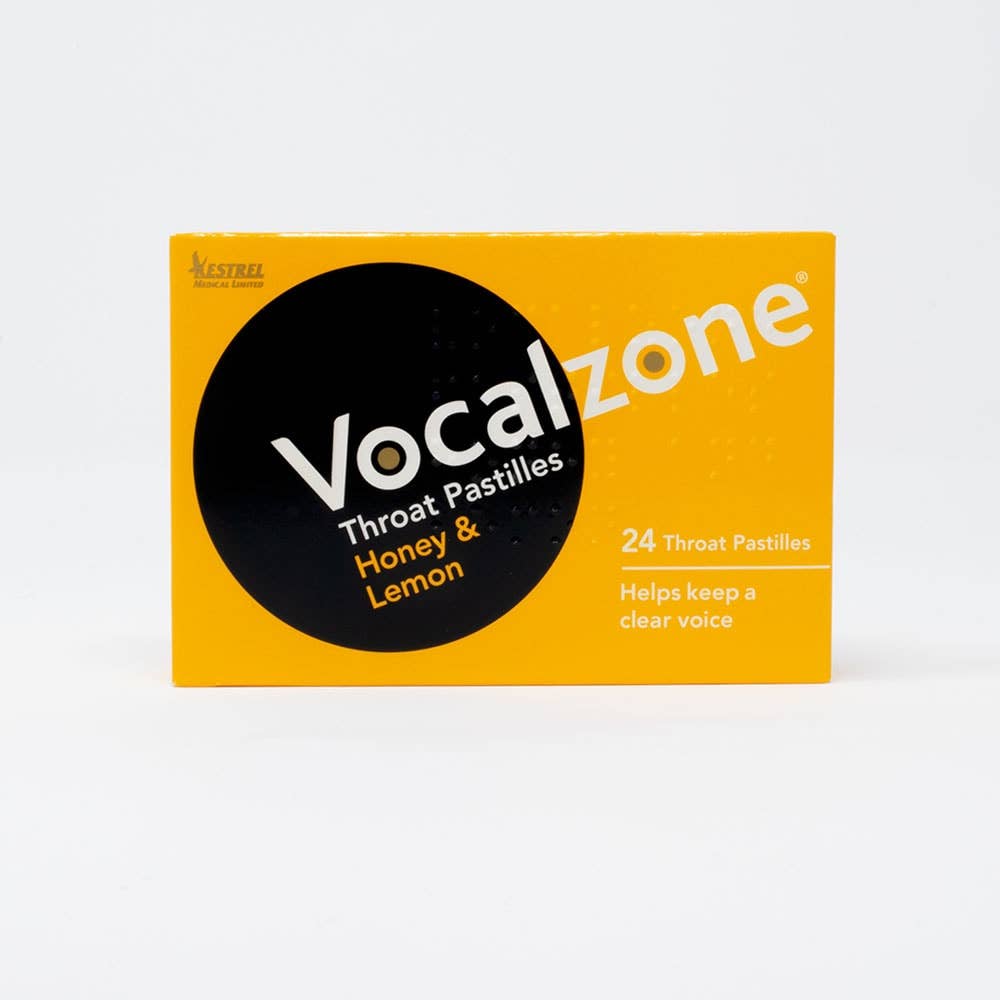 Vocalzone Throat Pastilles – Honey & Lemon