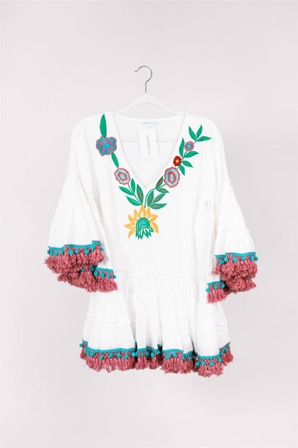 Madrid White Embroidered Blouse *FINAL SALE*
