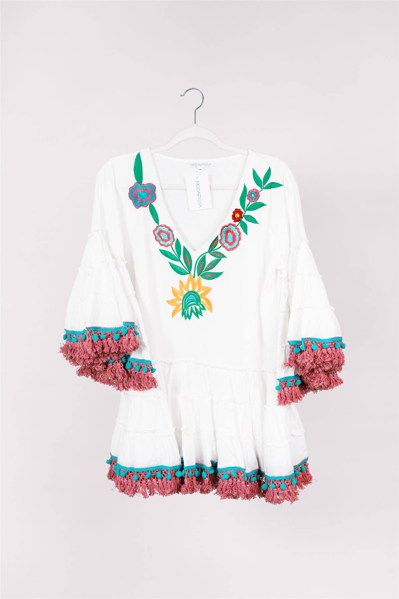 Madrid White Embroidered Blouse *FINAL SALE*