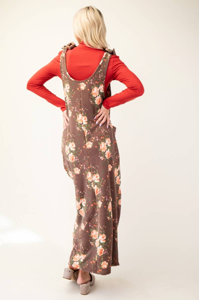 Floral Print Overall Dress *Final Sale*