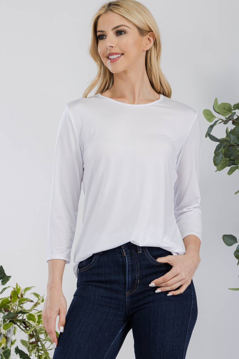 CLASSIC 3/4 SLEEVE CREW NECK Layering Top