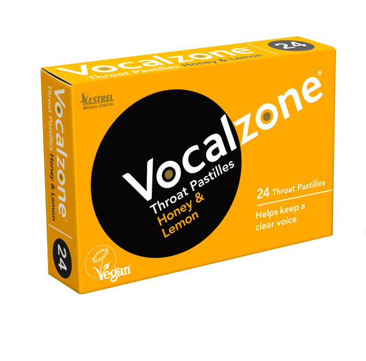 Vocalzone Throat Pastilles – Honey & Lemon