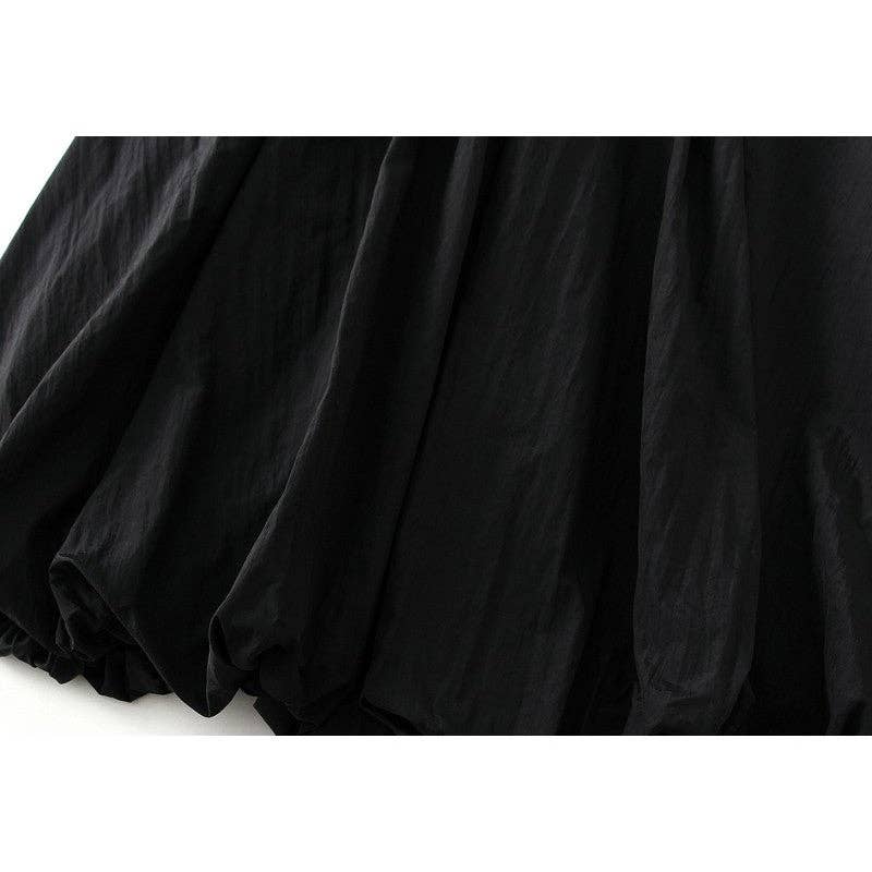 Solid Color Bubble A-Line Skirt