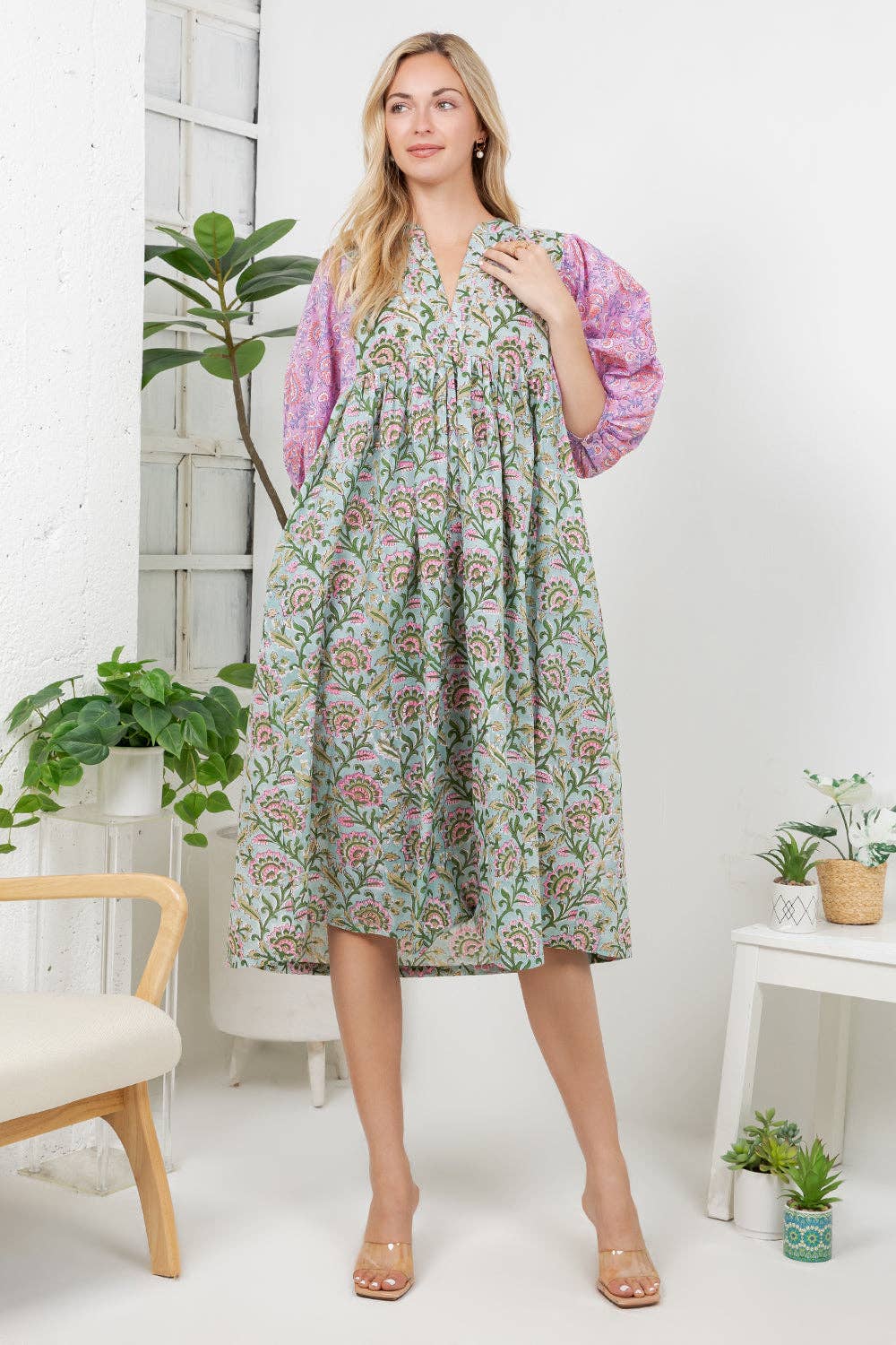 Hand Block Print Cotton Dress