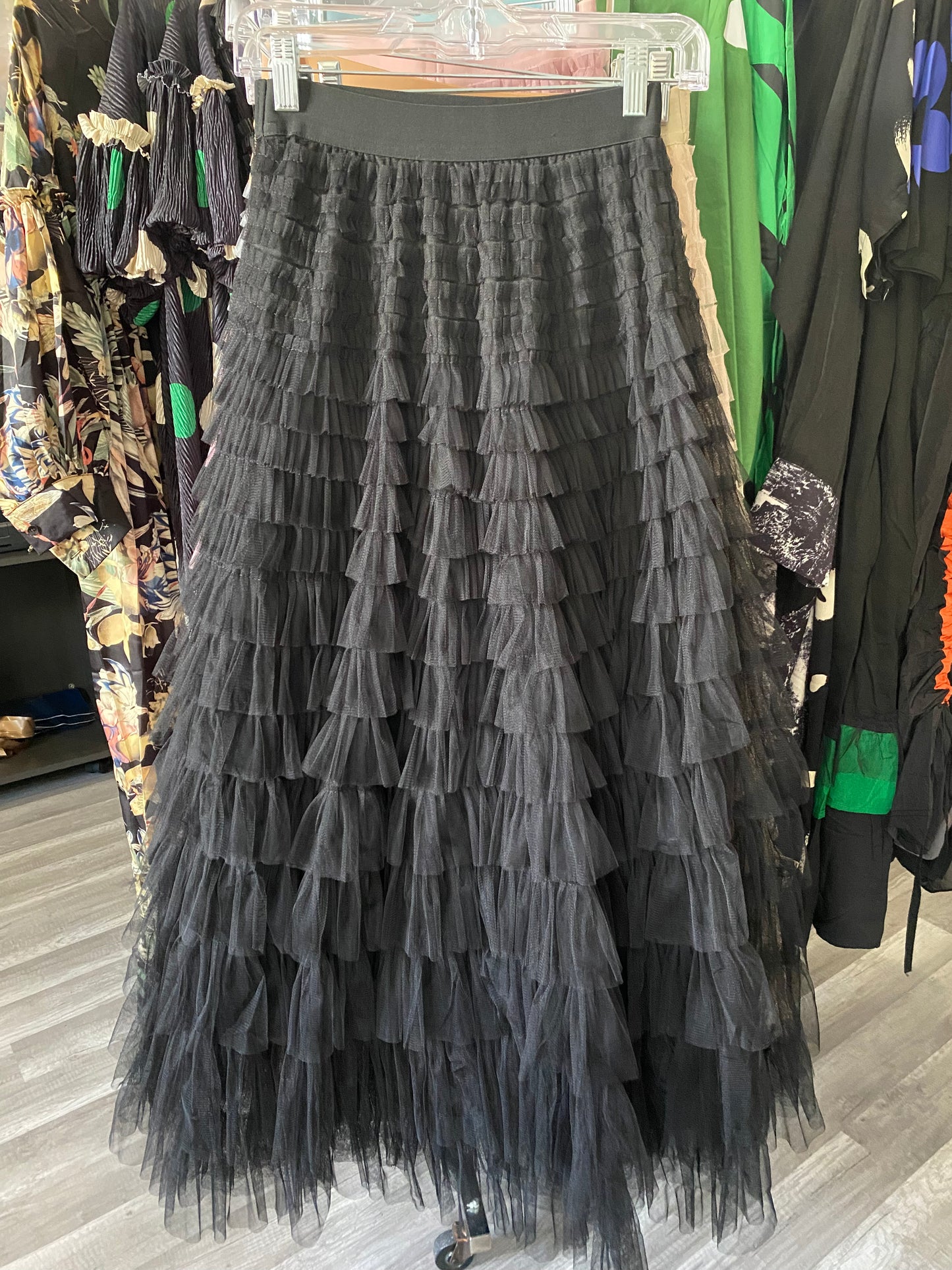 Ruffled Tulle Skirt