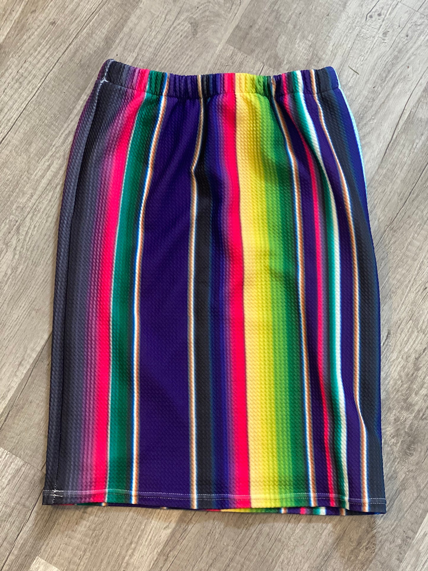 Colorful Striped Girls Skirt