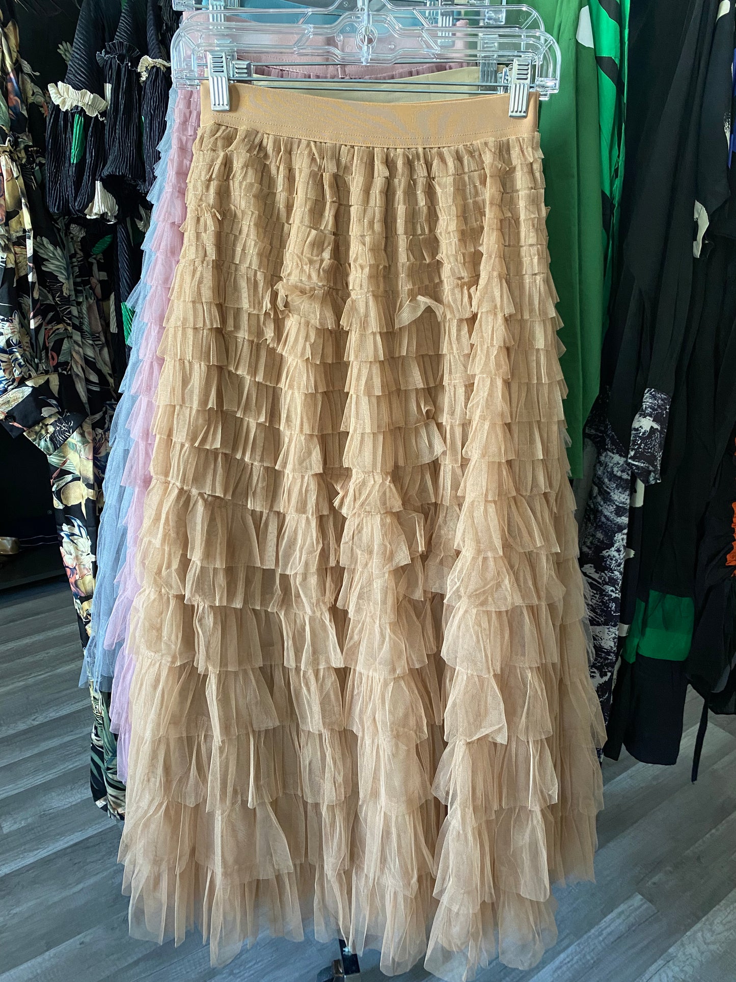 Ruffled Tulle Skirt