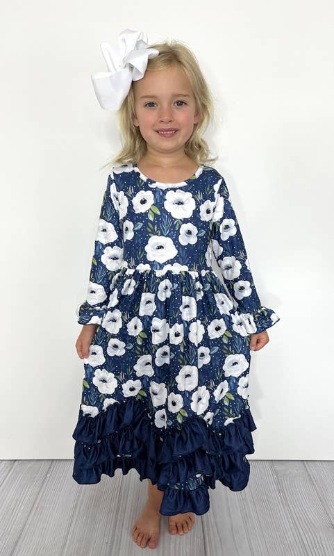 Indigo Poppy Girls Maxi Dress *Final Sale*