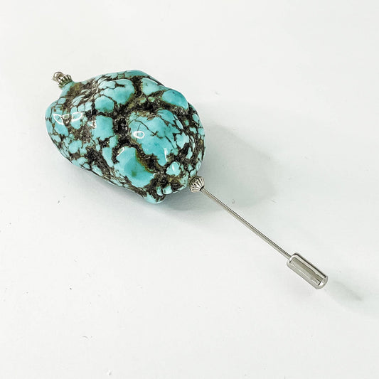 Rio Alamo Nugget: Turquoise Magnesite Stick Hat Pin 04 RTS*