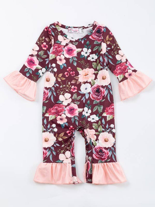 Crimson Rose Baby Romper