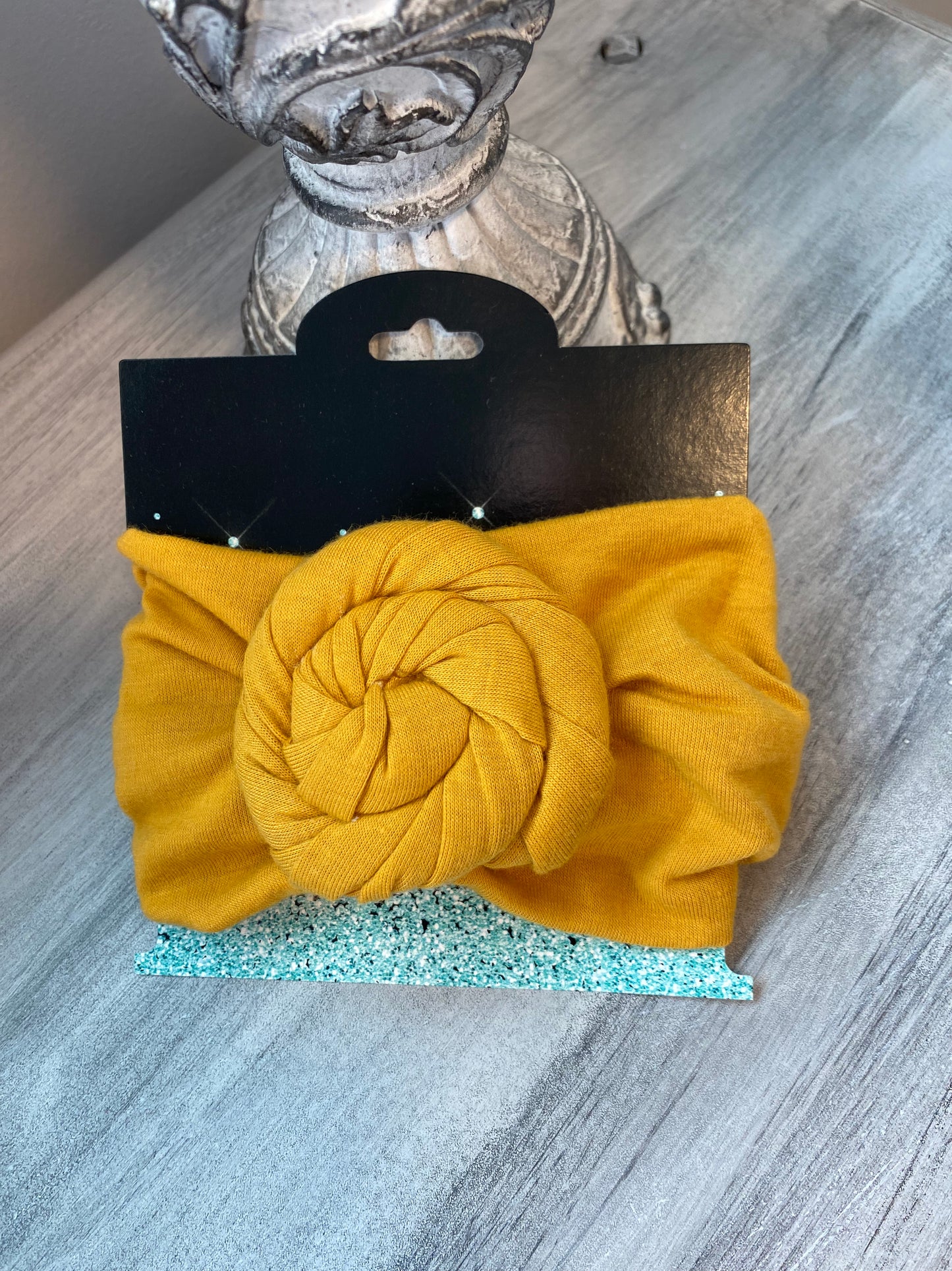 Mustard Rose Knot Headband