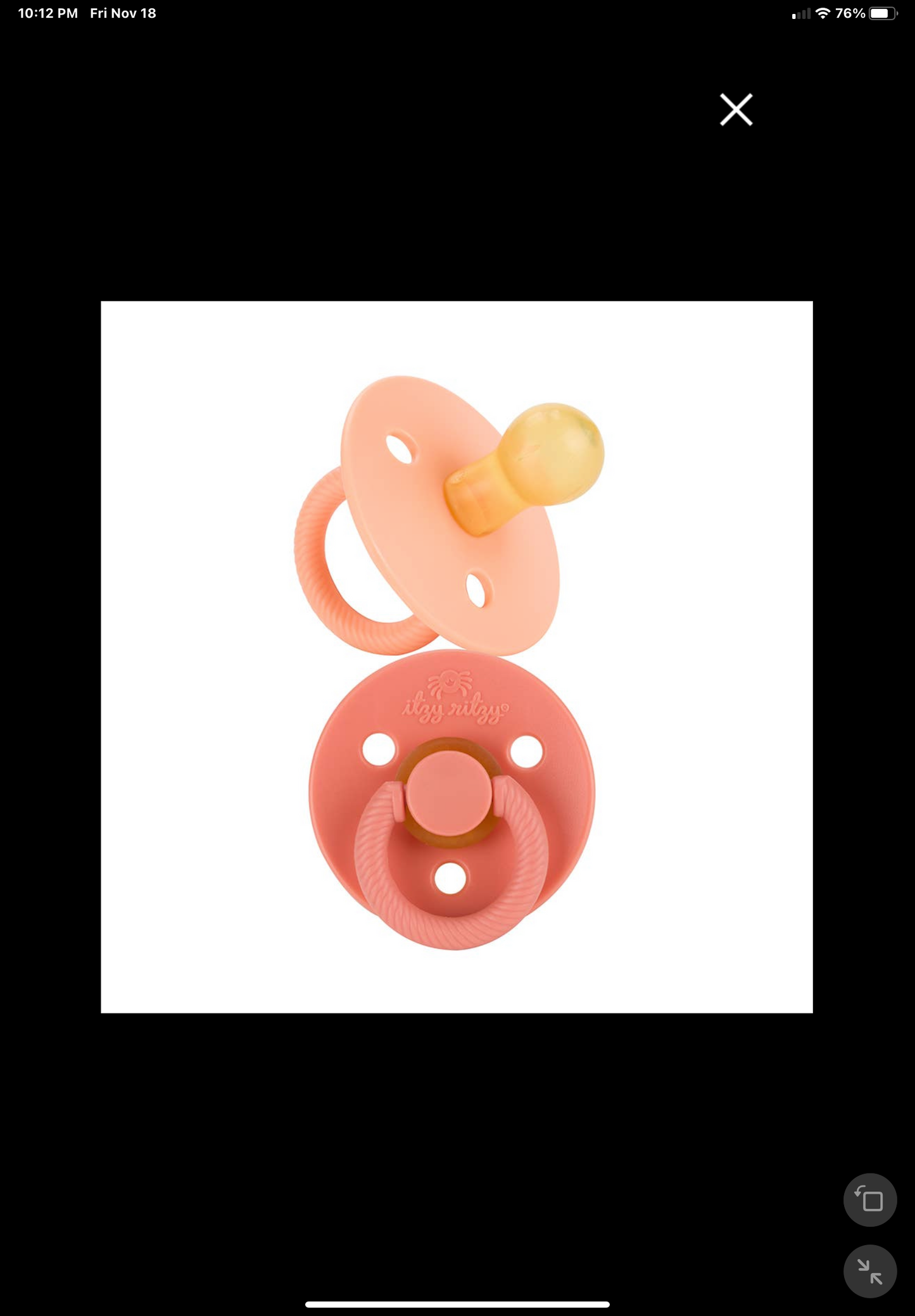 Itzy Soother Natural Rubber Pacifier Set