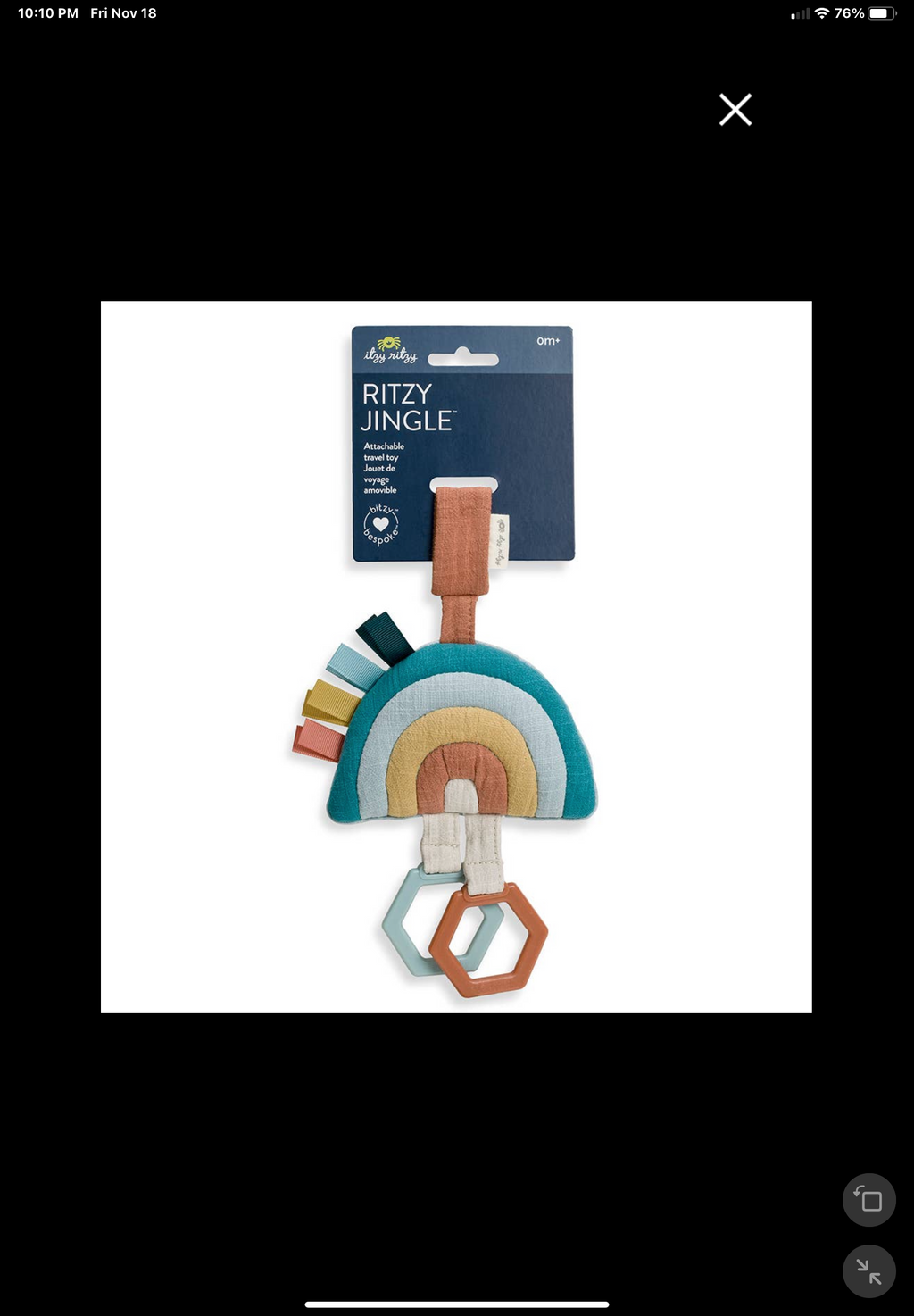 Bitzy Bespoke Ritzy Jingle Attachable Travel Toy