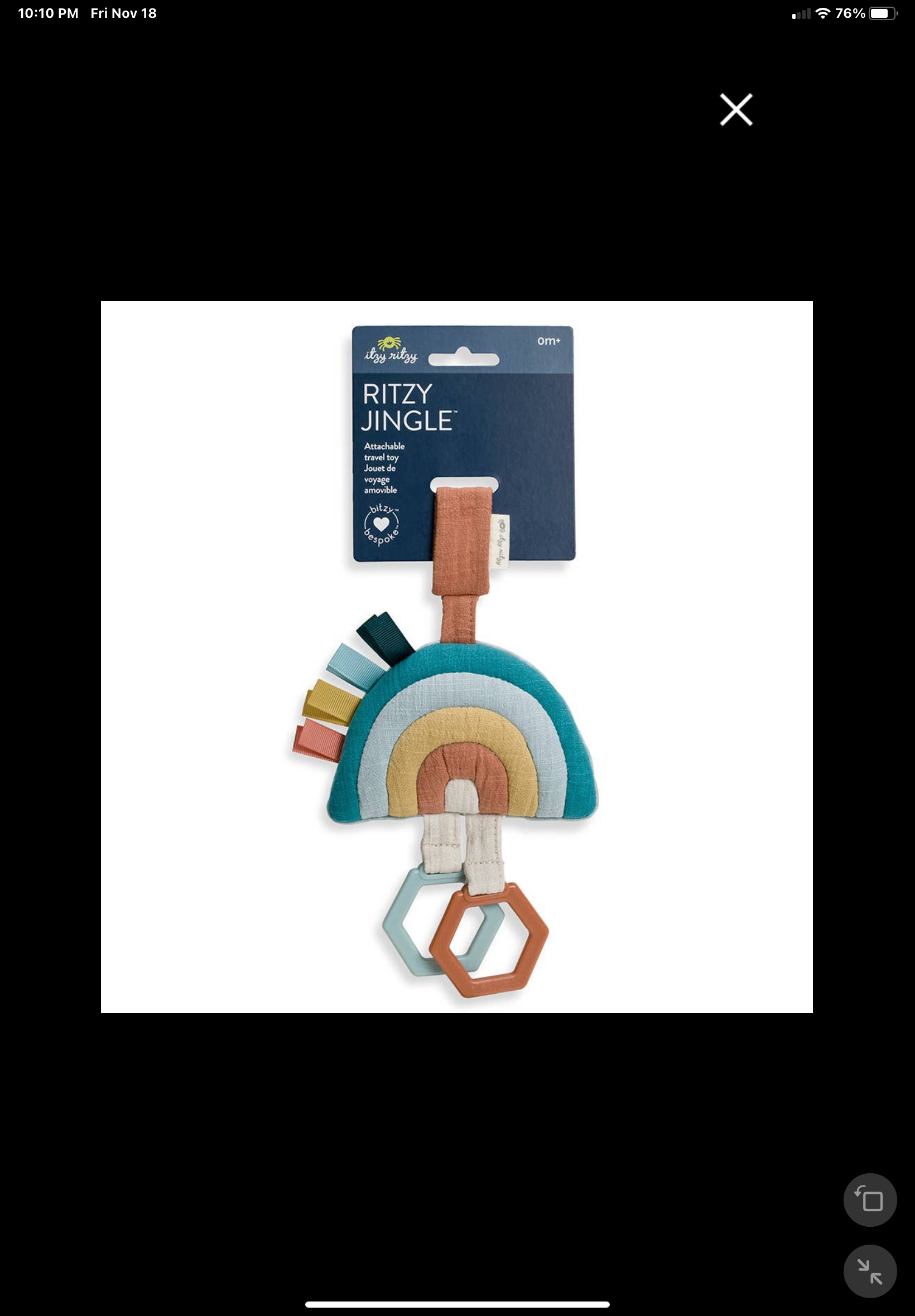 Bitzy Bespoke Ritzy Jingle Attachable Travel Toy